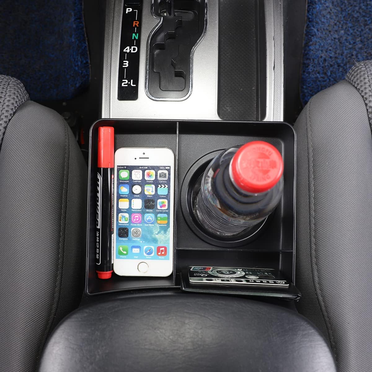 for Tacoma 2006-2015 Cup Holder Storage Box,Car Armrest Box Front Cup Holder Organizer Tray,ABS Center Console Cup Holder Multifunctional Tray Organizer,Portable Auto Organizer Accessories,1 PCS