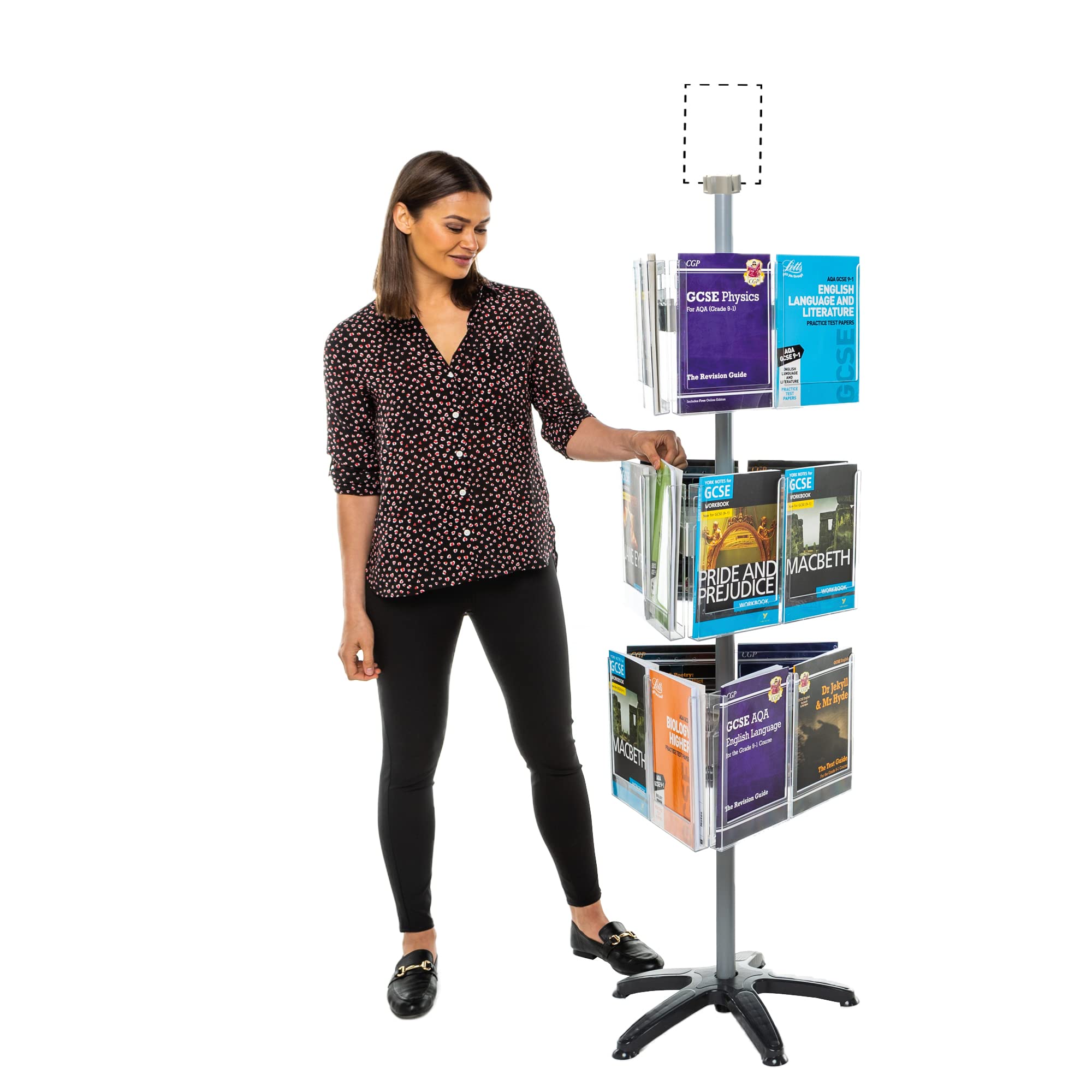 Wonderwall Leaflet Holder | Freestanding Revolving Leaflet Display & Dispenser | Expanda-Stand System | 18 x A4 Pockets