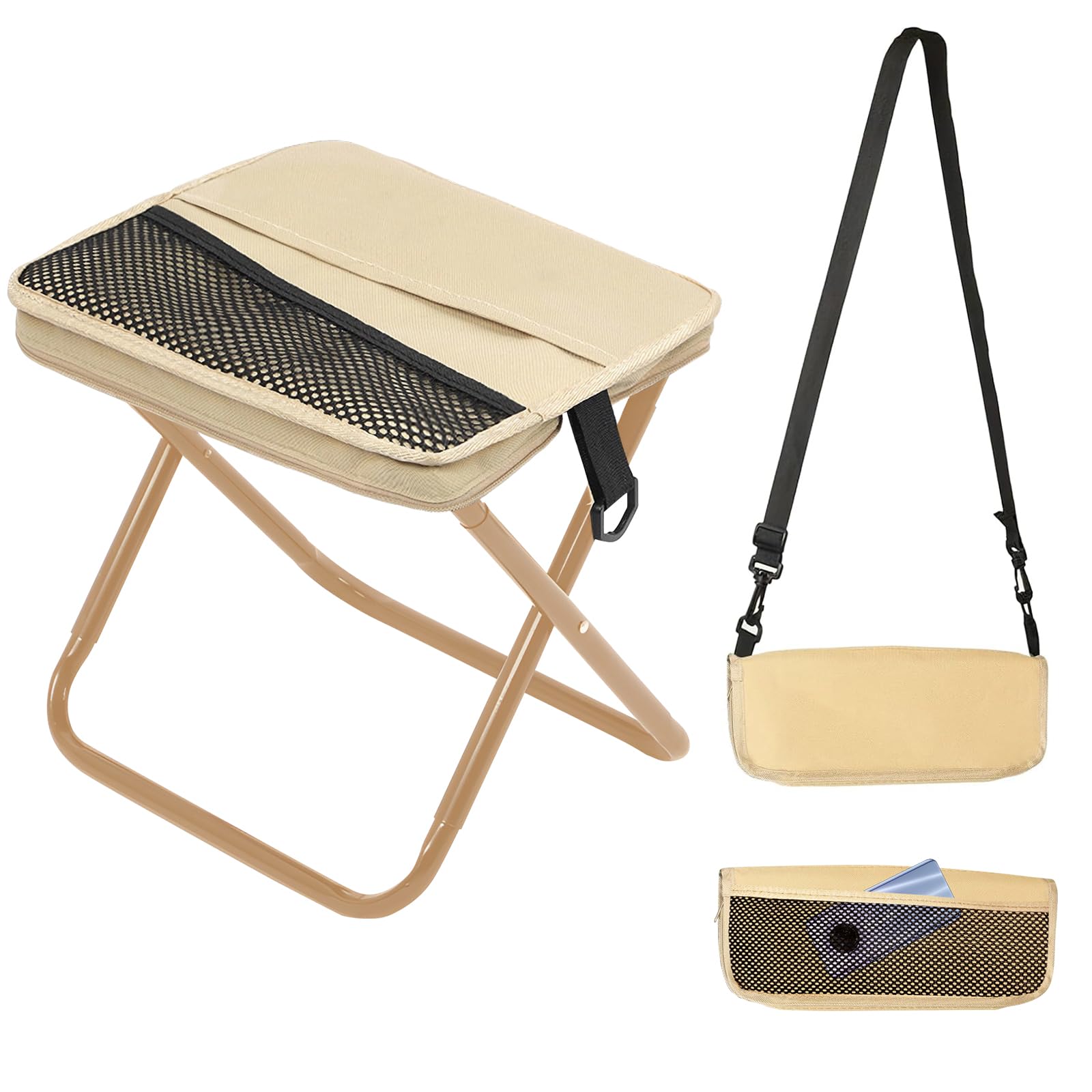 Tabourets de camping multifonctionnels solides pour randonnée et pêche sportive