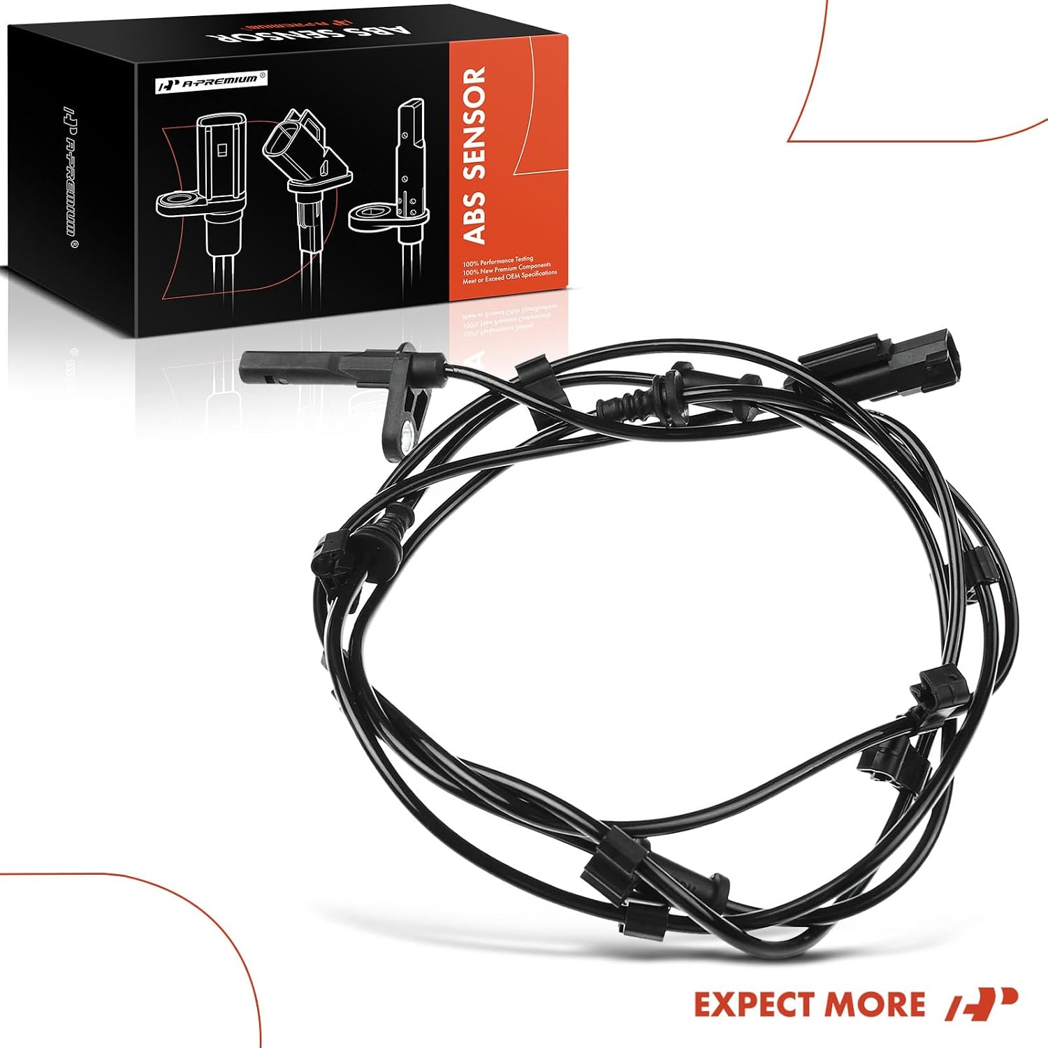 A-Premium Rear Right ABS Wheel Speed Sensor - Compatible with Ram Models - 2500 2014-2022, 3500 2015-2022 - Rear Passenger Side, Replaces 4779980AC, 0265009720