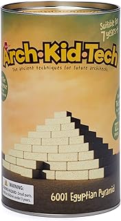 Taksa Toys Archâ€¢Kidâ€¢Techâ„¢ Egyptian Pyramid â€“ Architectural Building Blocks Set for Learning History and Ancient Building Techniques