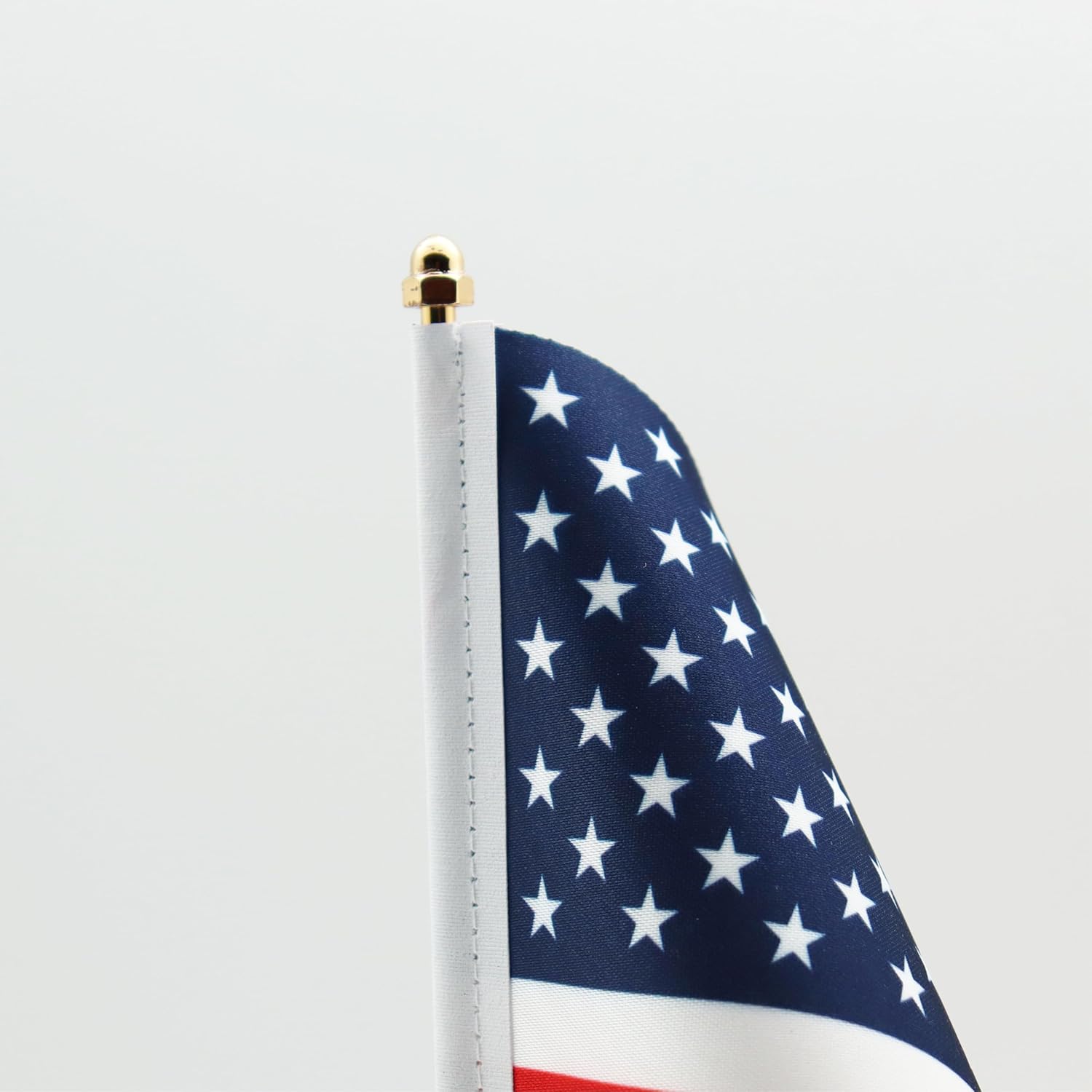 Deluxe United States Table Flag - Premium Satin Fabric - Gold-Colored Metal Pole and Base - Elegant 6 x 9 Inch American Desk Flag for Office & Events - Image 2
