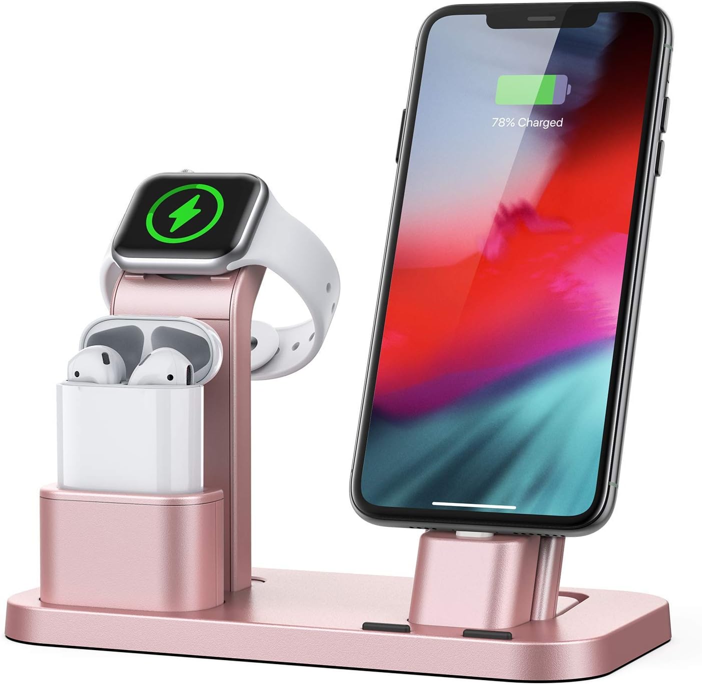 Conido Charging Station for Apple Products, 3 in 1 Charging Dock for Apple Watch SE 6 5 4 3 2 1, Charging Stand for AirPods 1 2 iPhone SE New 11 Pro Max XR XS Max X 8 Plus 7 Plus 6S Plus 5 5S SE 5C