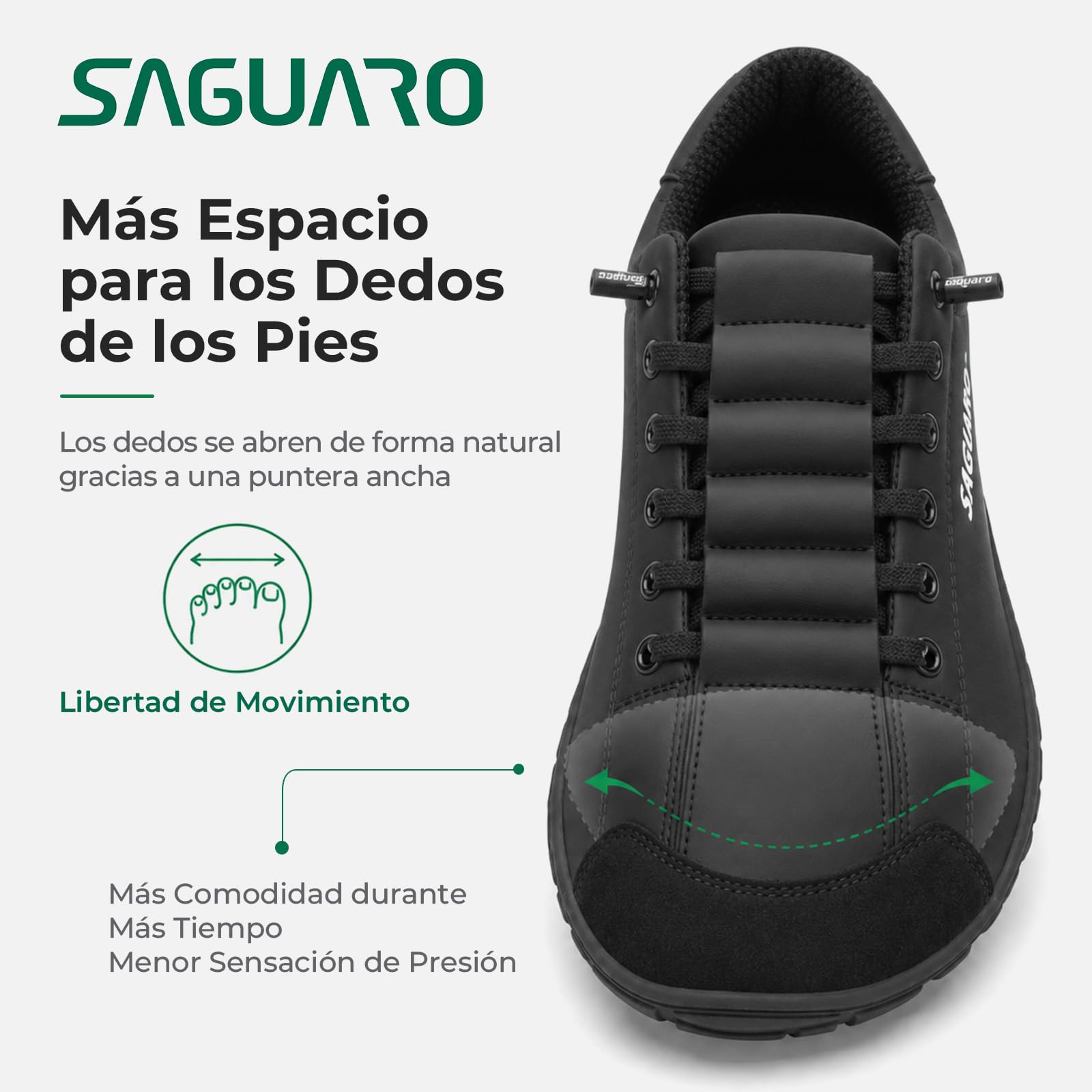 SAGUARO Zapatillas Barefoot Minimalistas Hombre Mujer - Zapatos Casual Deportivos Ligeros con Puntera Ancha y Suela Zero Drop para Trabajo, Viaje y Uso Diario,Gr.36-48