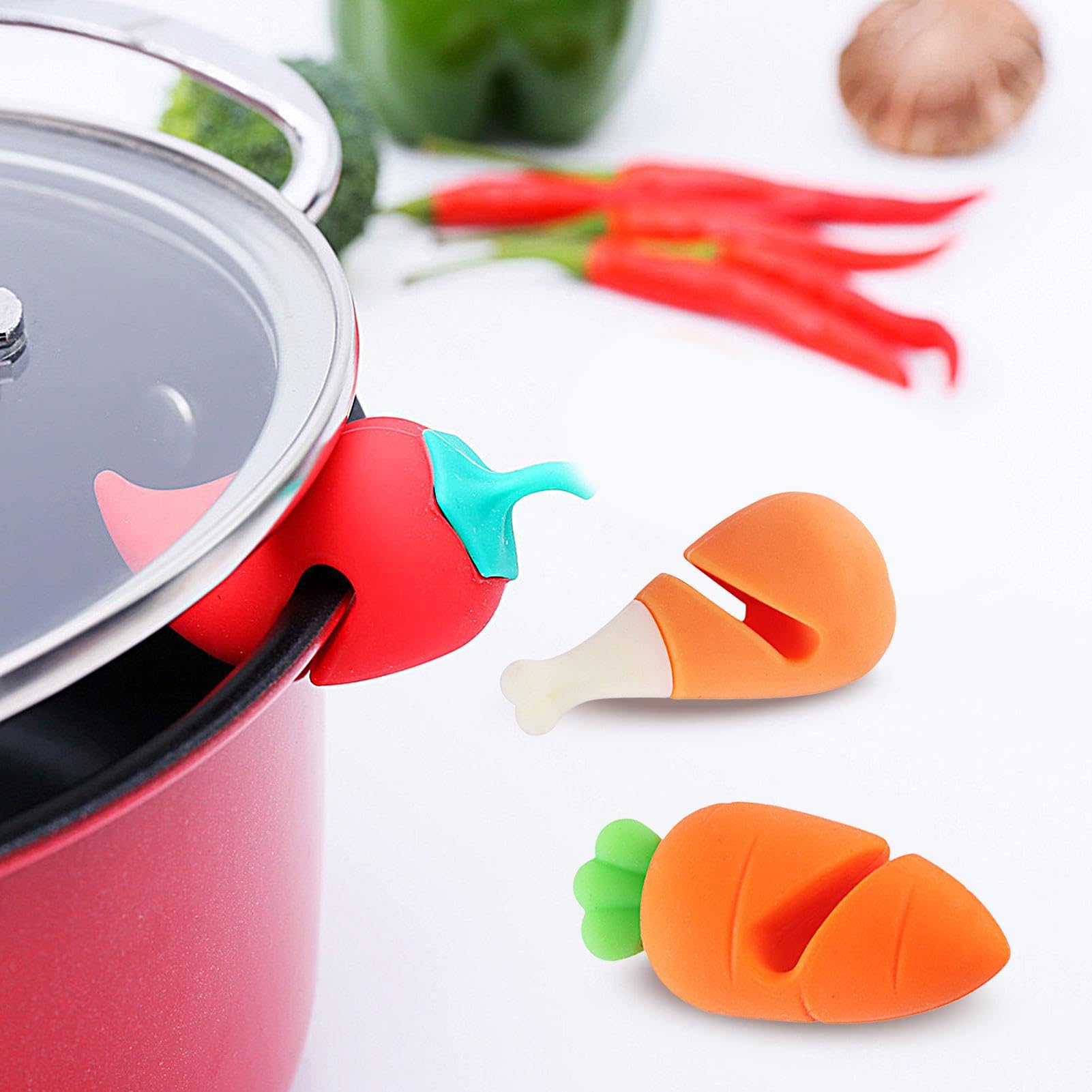 Ensemble De 3 élévateurs De Couvercle De Casserole En Silicone, Anti- Débordement, Créatif Et , à La Chaleur, Accessoires De Cuisine | Achetez Maintenant Pour Des Offres À Durée Limitée