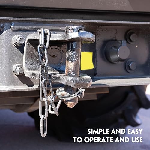 Miniatura 5 de Pelopy 60 pasadores de acoplador de remolque de arco de 1/4 pulgadas x 2-3/4 pulgadas, pasadores de bloqueo de eje de seguridad, pasadores de