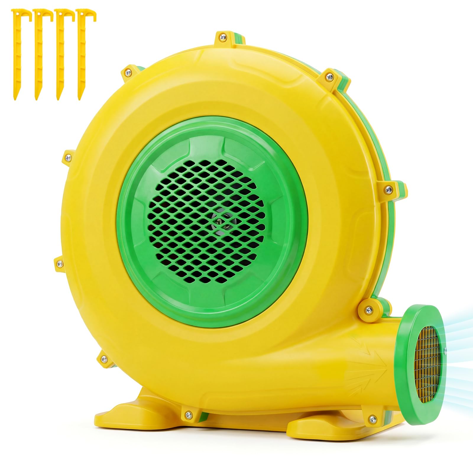 Maxmass Air Blower, Inflatable Bounce House Pump Pan with Ground Stakes, Commercial Inflatable Bouncer Blower for Water Slide, Bouncy Castle, Jump Slides, Projector Screen, Holiday Inflatables (750W) — image 1