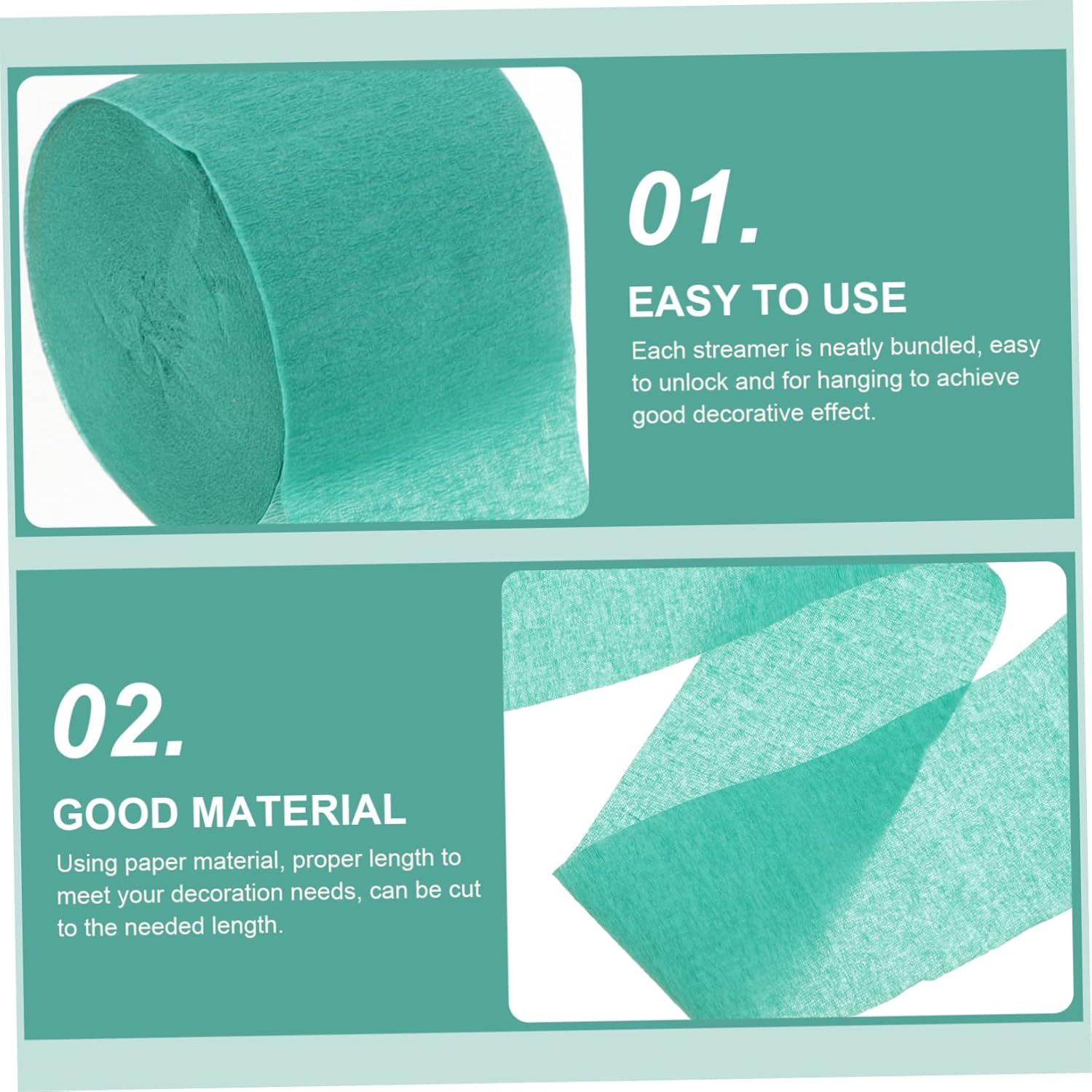 STOBAZA 27rolls Crepe Paper Streamers Jungle Theme Birthday Decorations Easy to Cut for Custom for Weddings and Events Each