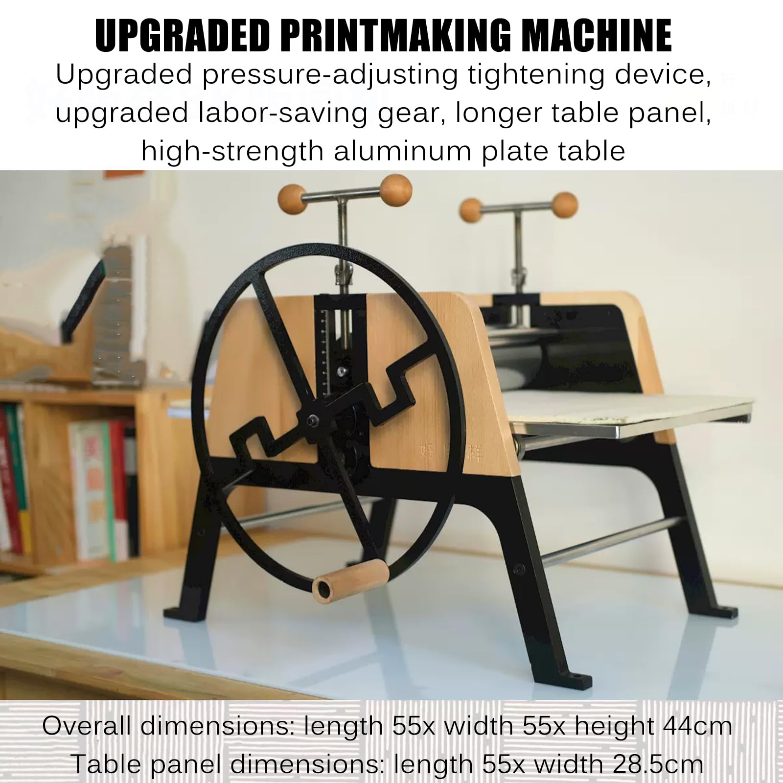 Máquina para hacer impresiones de placas, prensa de grabado para bloques de linóleo, diseño de mesa para producción de papel, madera y placas de cobre