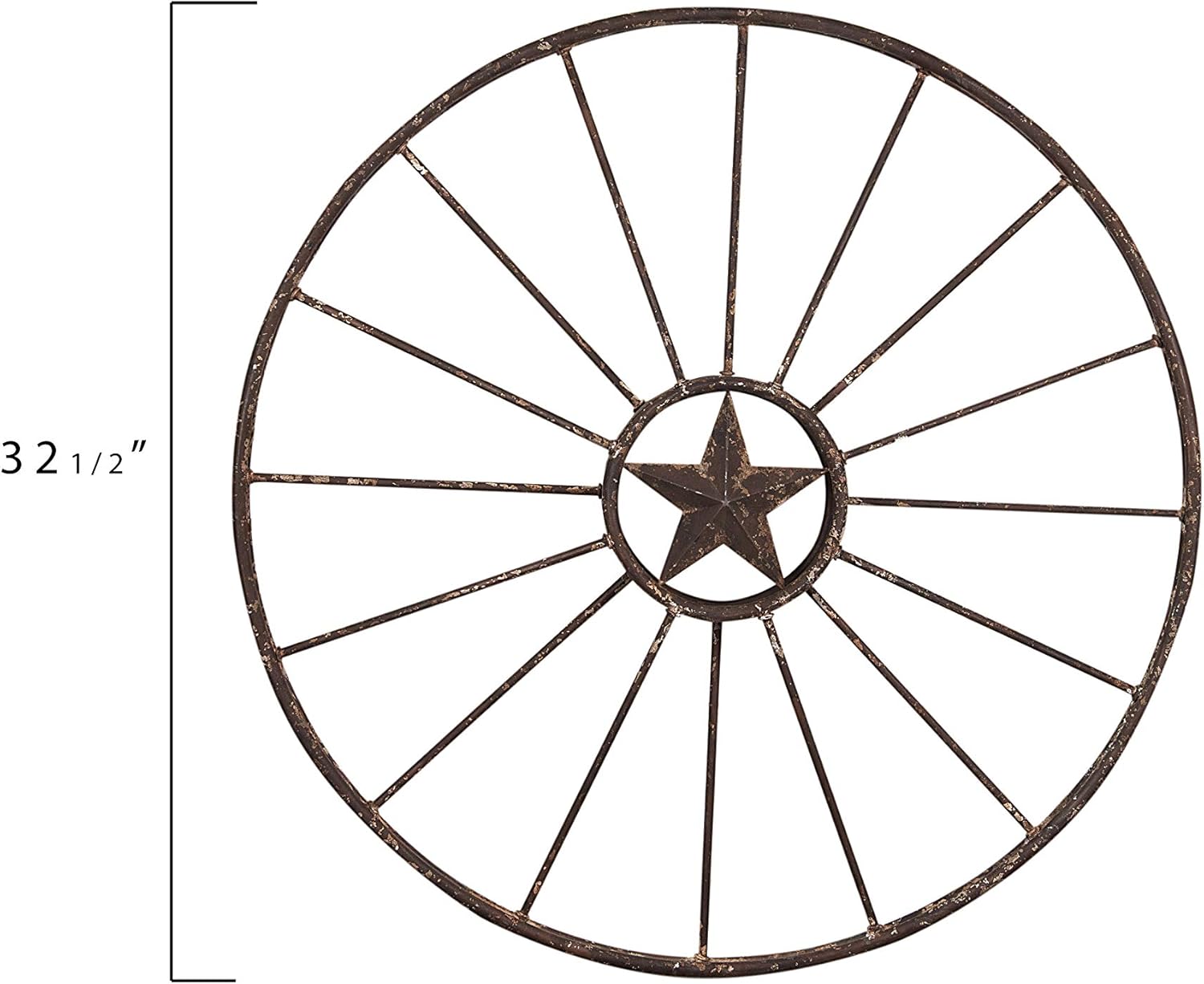 Creative Co-Op Wagon Wheel with Star Wall Décor