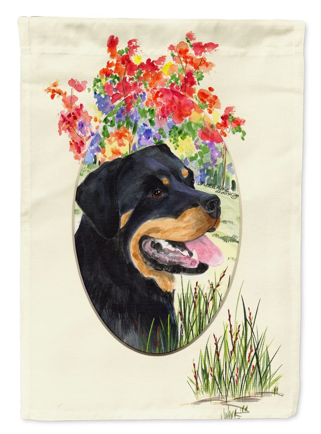 Drapeau Rottweiler d'art en toile de qualité premium Caroline's Treasures SS8055CHF multicolore