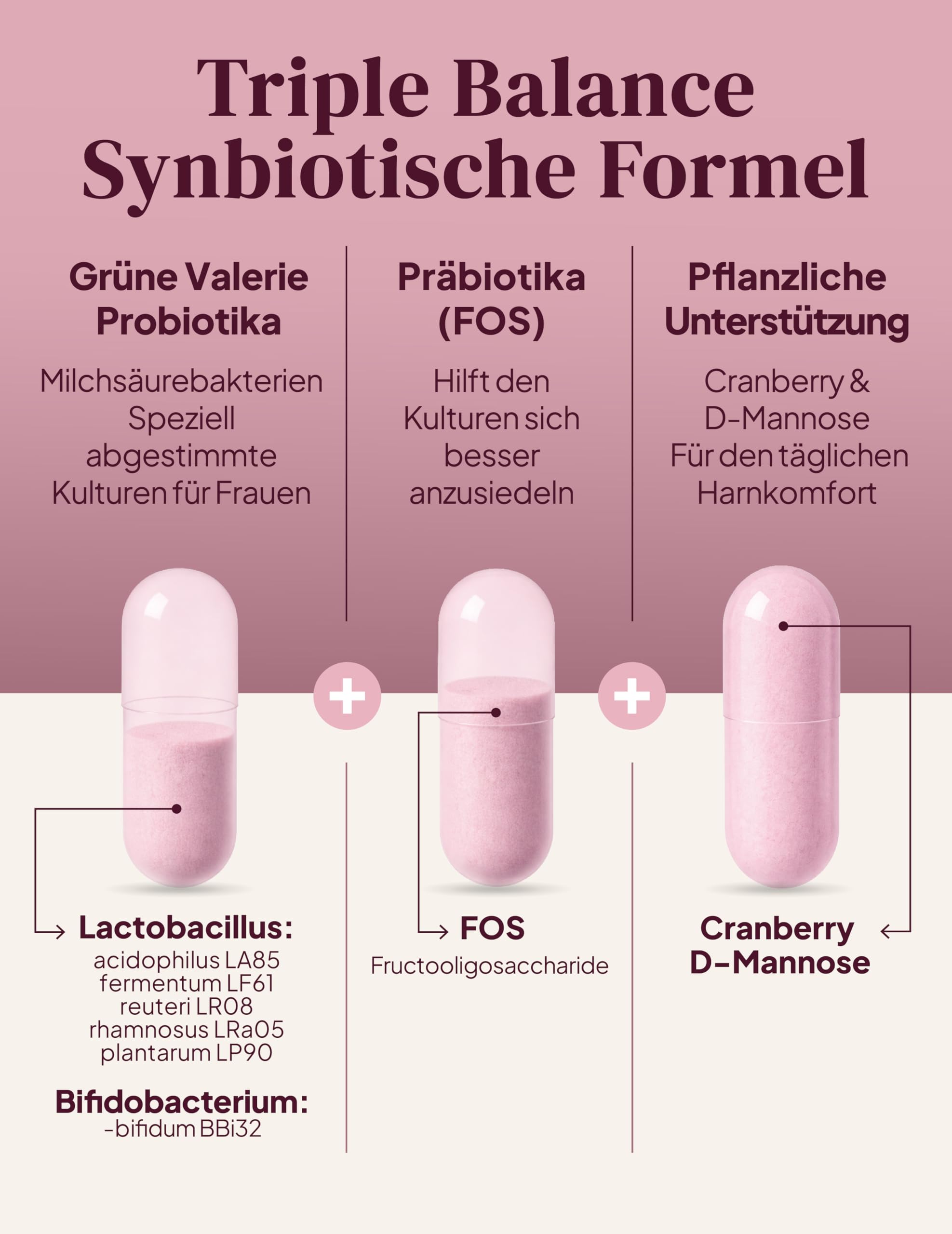 Grüne Valerie ® Intimflora 150 Mrd. KBE Milchsäurebakterien [HOCHDOSIERT 30 Portionen] – Prä- & Probiotika für Frauen mit D-Mannose & Cranberry – ausgewählte Stämme unterstützen Scheidenflora & Blase