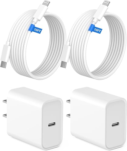10FT iPhone 14 13 12 Charger Fast Charging 20W Type C Charger Block & Cable