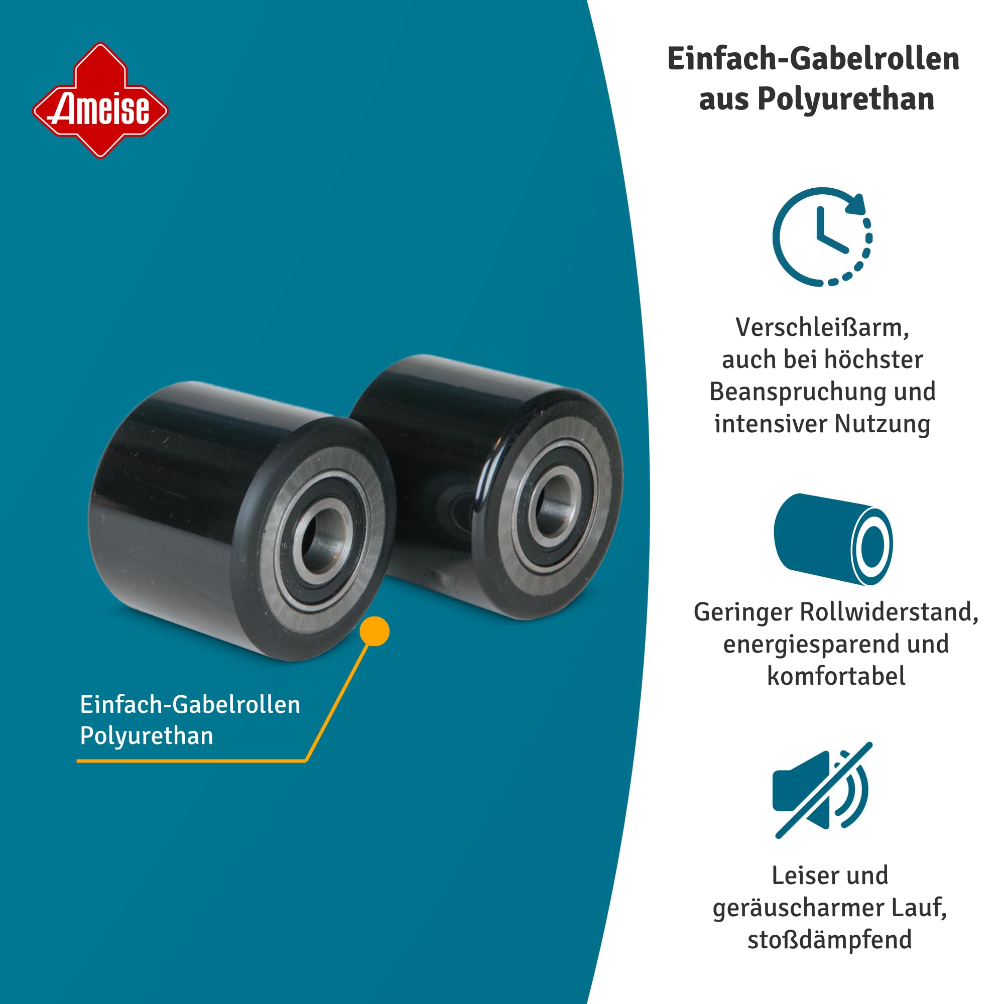 Ameise Hubwagen PTM mit Waage am Deichselkopf | Display mit 0,5/1 kg Schritten | 2.000 kg Tragkraft | 1.150 mm Gabellänge | Vollgummi Lenkrad| Polyurethan Einfach-Gabelrollen | Schnellhub bis 120 kg