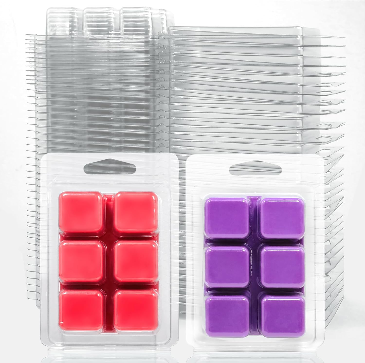 LA BELLEFÉE Wax Melt Molds 100 Pack Clear Plastic Wax