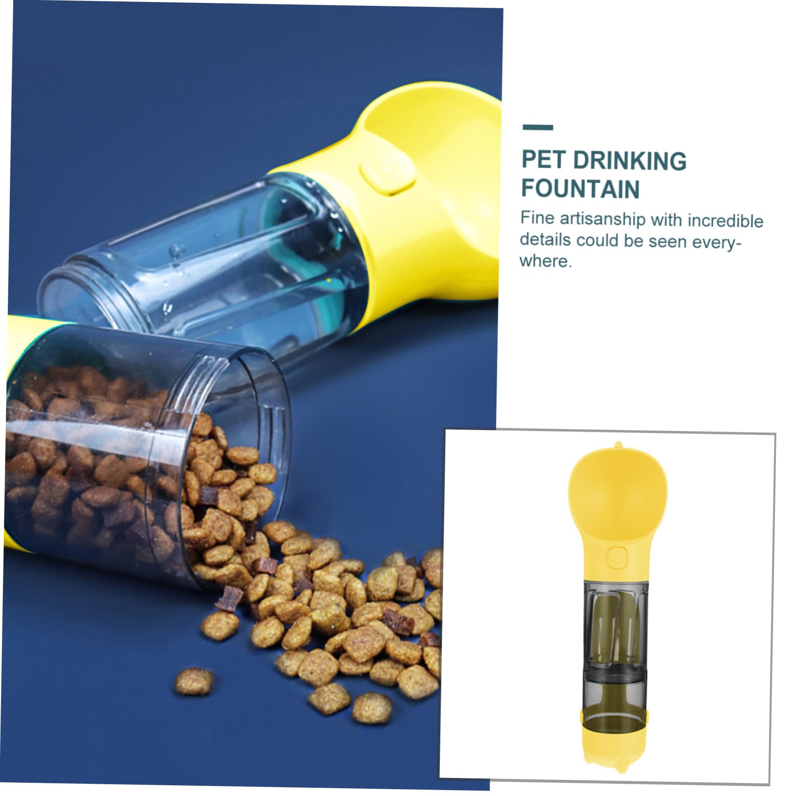 Abaodam Portable Pet Water Drinker with Capacity Design for Cats and Dogs Includes Food Container Waste Bags and Multi Use Scoop for Travel and Outdoor Use