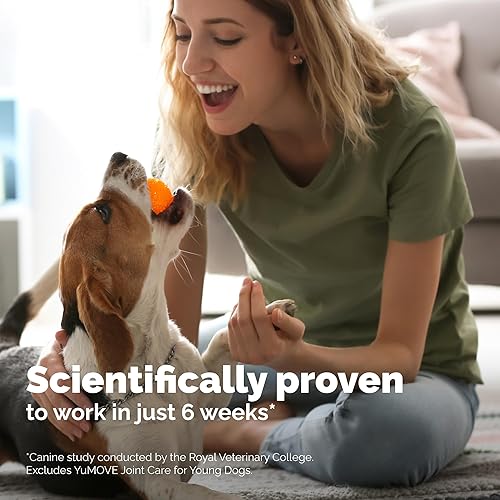 Miniatura 4 de Yumove Suplemento de cadera y articulaciones para perros, con condroitina de glucosamina, Omega 3, ácido hialurónico, mejillón de labios verdes y