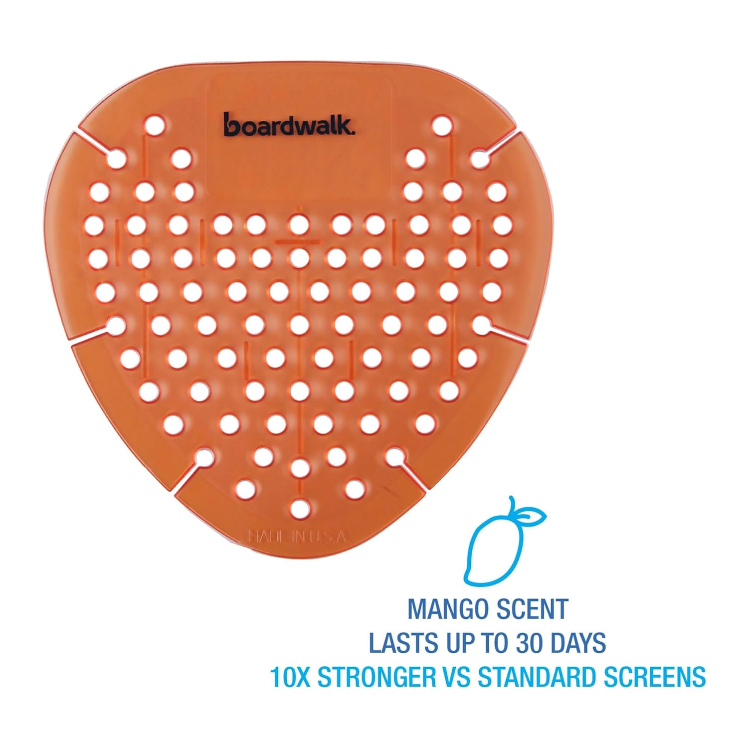 Boardwalk GEMMAN Gem Urinal Screen, Lasts 30 Days, Orange, Mango Fragrance (Box of 12)