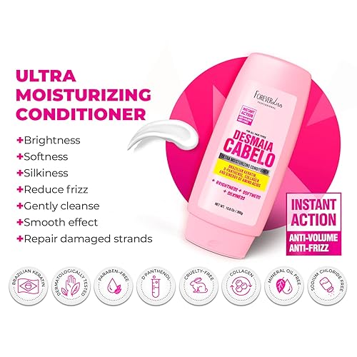 Miniatura 2 de Forever Liss | Acondicionador Desmaia Cabelo con Queratina Brasileña y D'Pantenol | Hidratación profunda, Frizz y reducción de volumen | Efecto