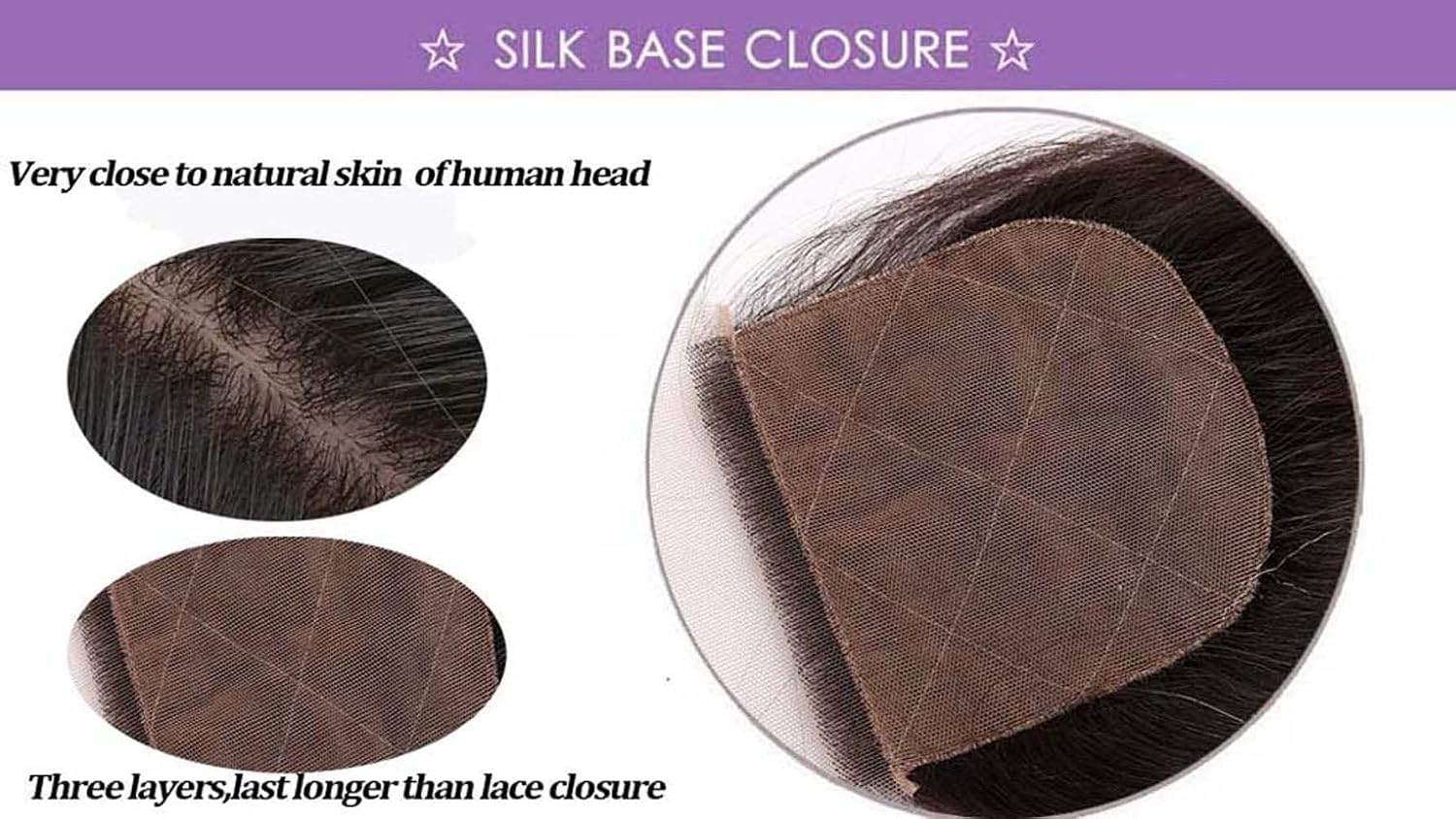 16" Silk Base Closure with Baby Hair Body Wave Virgin Hair Closure 4"X4" Free Part Natural Color