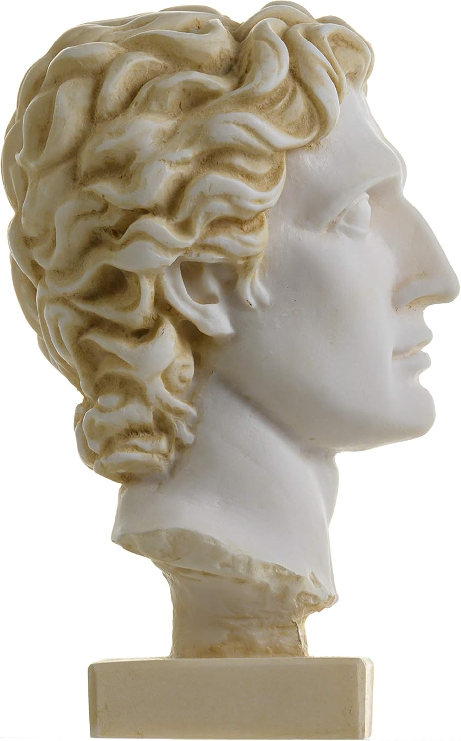 Alexander The Great of Macedonia Gold Tone Bust Greek Statue Figure 6 Inches