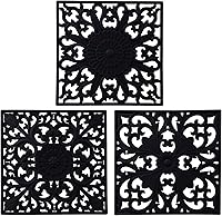 Vista 1 de Salvamanteles de silicona para platos calientes, ollas y sartenes, tapete salvamanteles tallado multiusos, tapetes cuadrados flexibles aislados