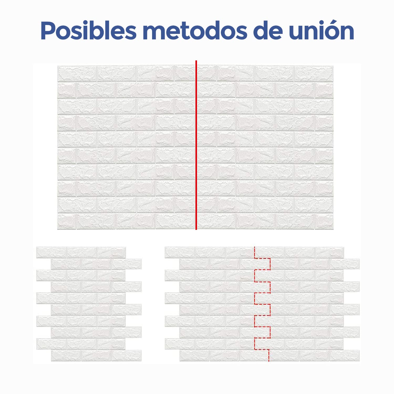 Edihome, Papel Pintado Pared, Paneles Decorativos 3d, 77x70cm, 10 piezas, Autoadhesivo, Efecto Ladrillo de Piedra, de Poliuretano, para Cocina, Dormitorio, Salón (10 Unidades, Blanco)