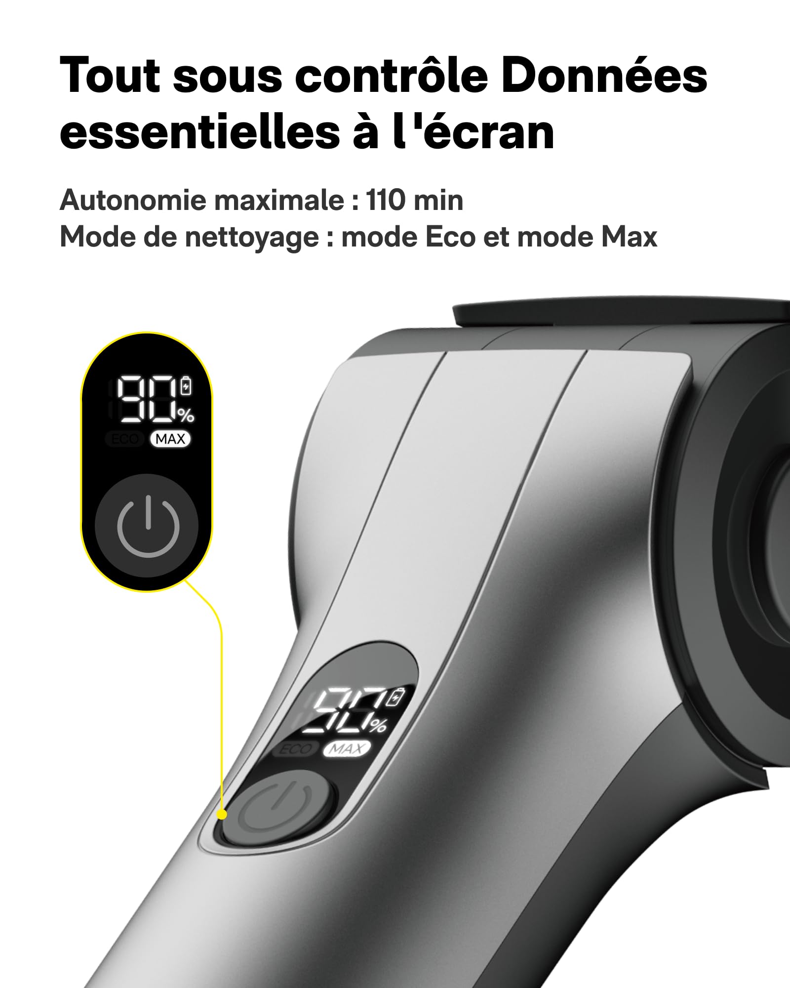 HOTO Brosse Nettoyage Électrique Rotative sans Fil, Angle Réglable, Poignée Extensible, IPX7, 8 Têtes de Brosse Nettoyante Remplaçables pour Salle de Bain, Carrelage et Baignoire