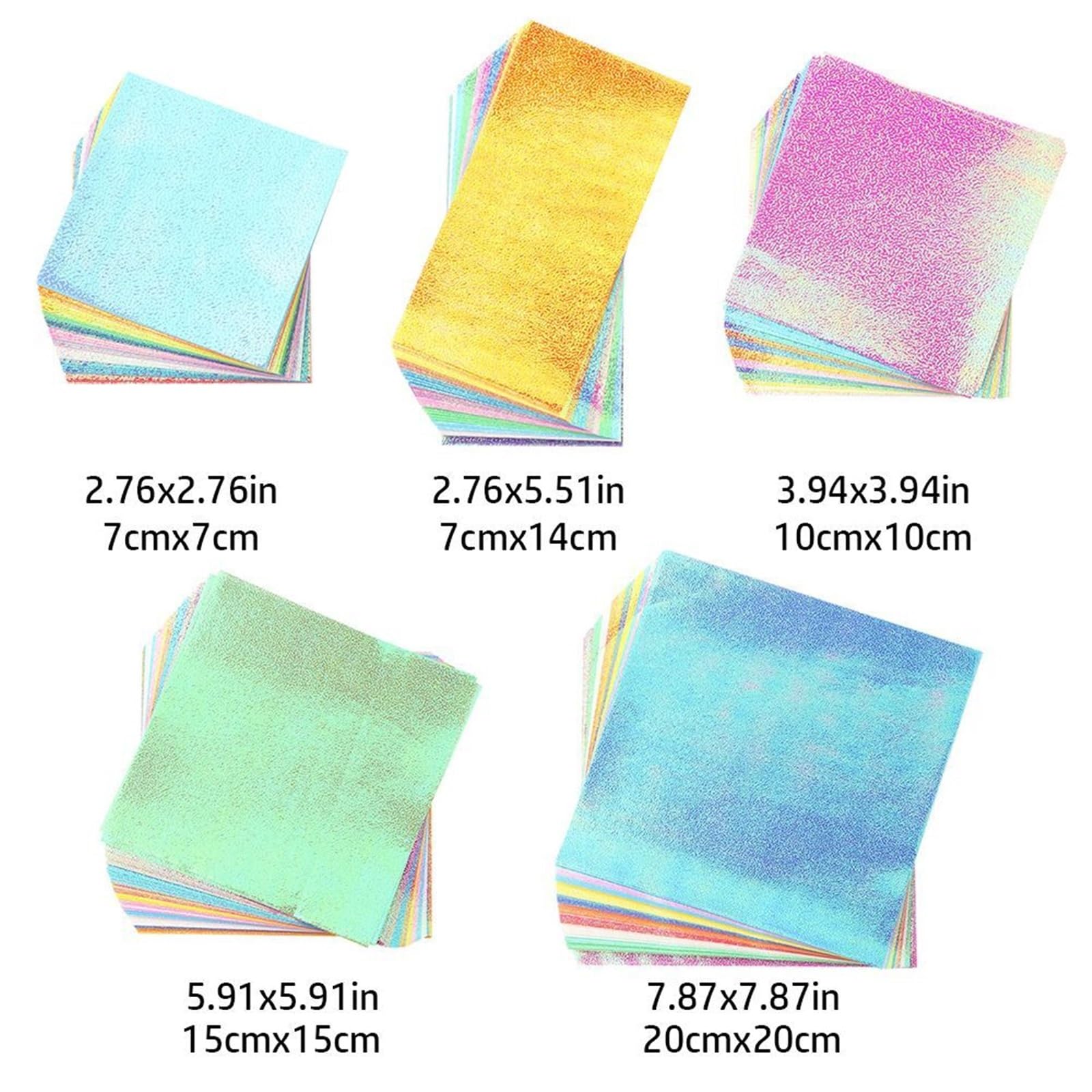 100 STÜCKE Schreibwaren Liefert Gemischte Glänzende Farbe Scrapbooking Dekoration DIY Zubehör Glitzernde Origami Papier Quadratische Faltpapiere Für Handgefertigte Dekorationen(15cmx15cm)