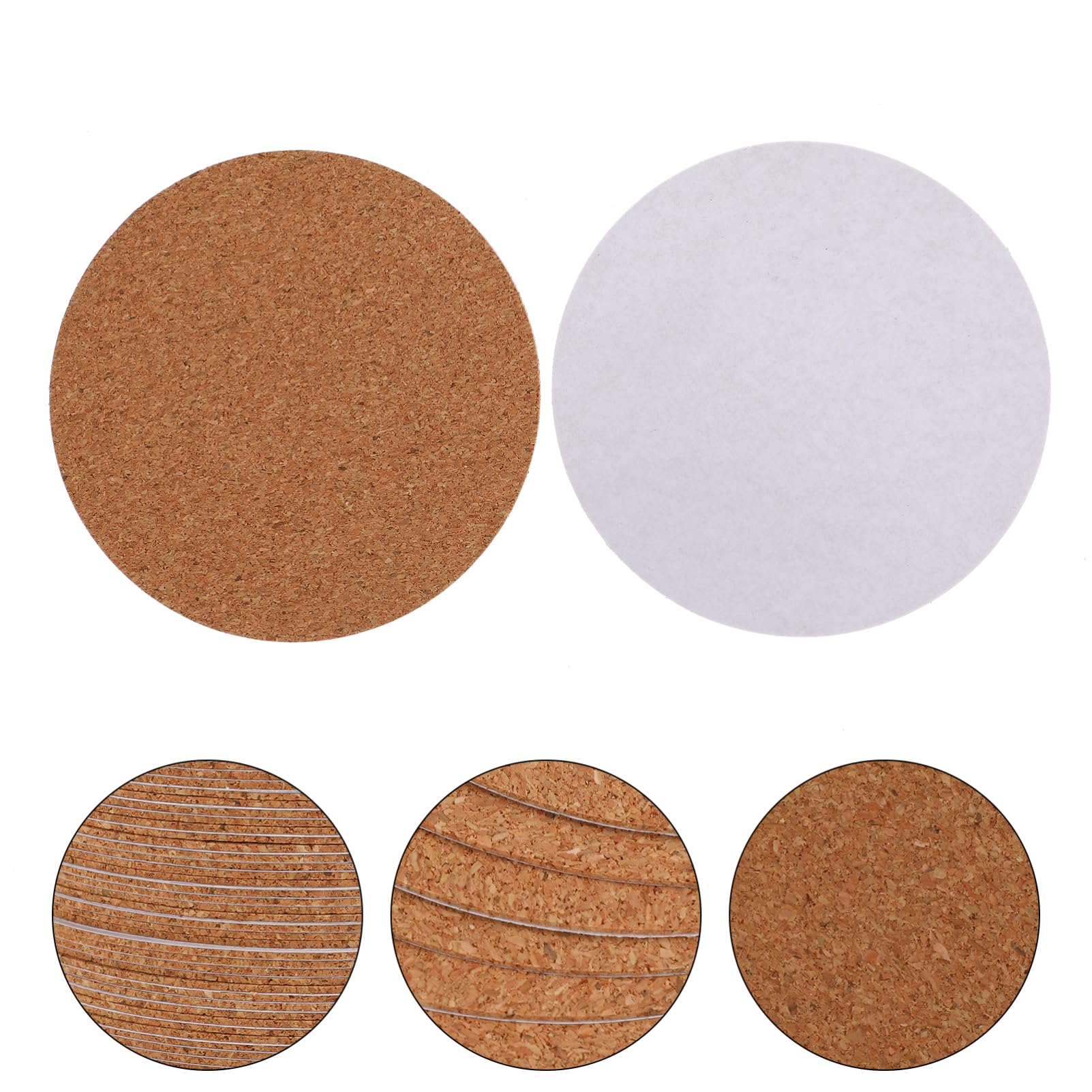 5 Sätze Untersetzer Aus Kork Tassenpads Für Zu Hause Runde Schalenmatten Tassenuntersetzer Für Die Küche Kaffee-untersetzer Für Zu Hause Saugfähiger Kork Light Brown 60 Stück * 5