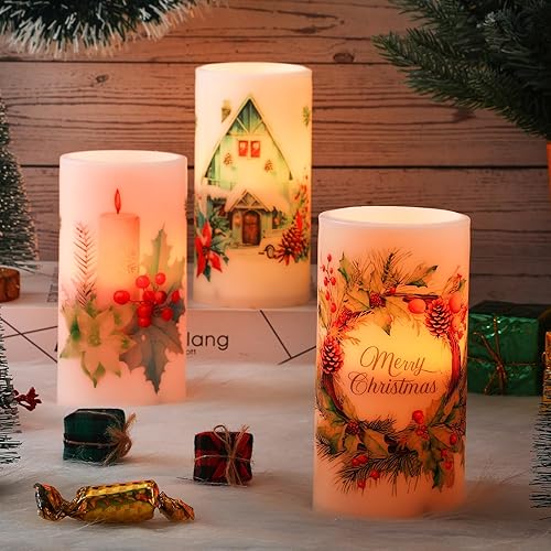 Miniatura 4 de Retisee 3 velas LED de Pascua sin llama de granja con diseño de conejo, velas LED de Pascua sin llama con control remoto para dormitorio, sala de