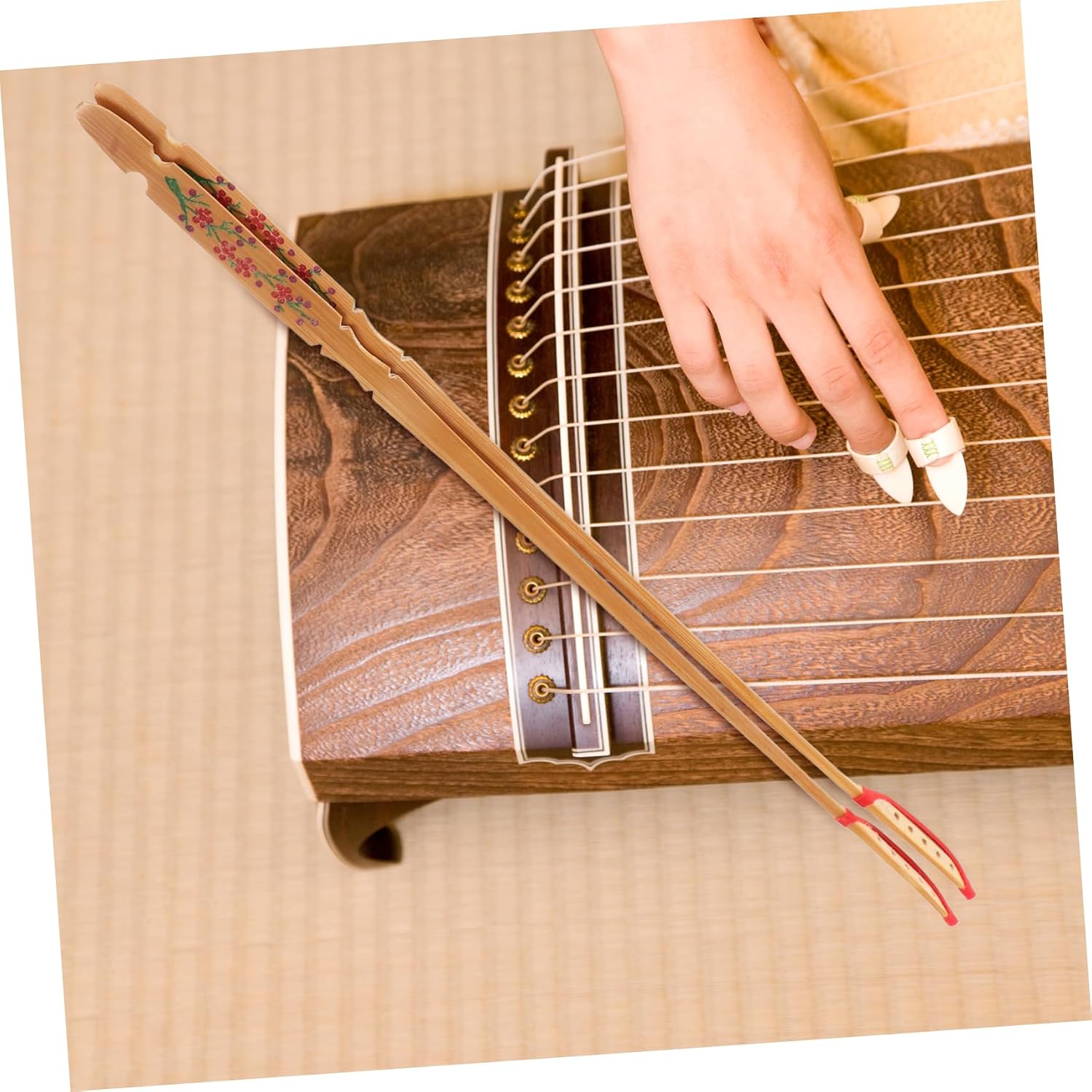 FOMIYES 2pcs Yangqin Bamboo Hammers for Dulcimer Wooden Practice Sticks Musical Instrument Accessories for Musicians for Performance and Practice
