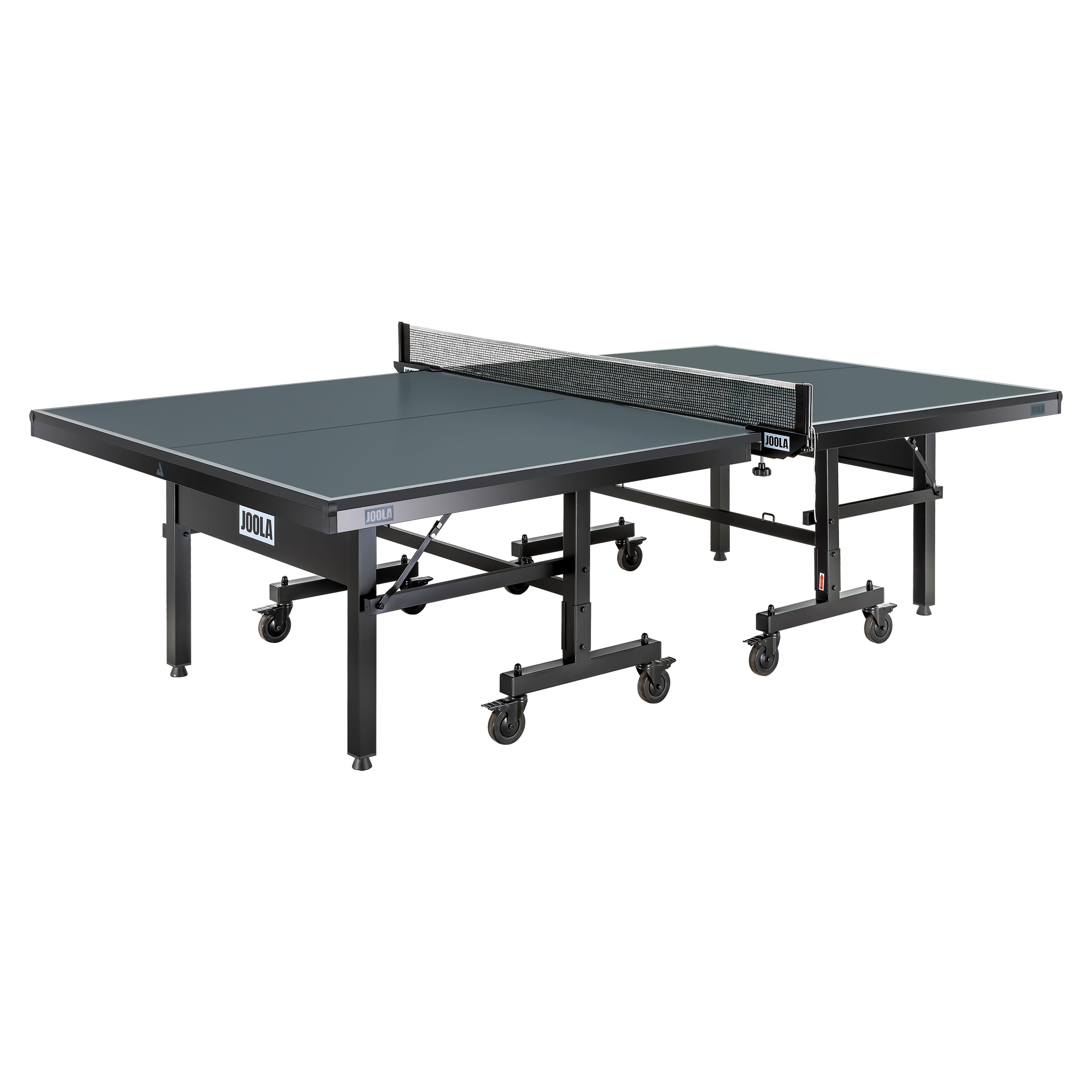 JOOLA Inside Professional MDF Indoor Ping Pong Table with Quick Clamp Table Tennis Net and Post Set - 10 Minute Easy Assembly - Tournament Quality - Foldable with Single Player Playback Mode
