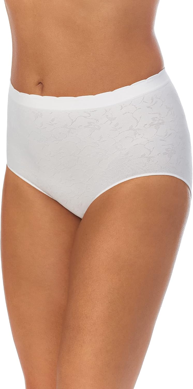 ELLEN TRACY Company Women's Underwear Ultra Soft Scalloped Edge Seamless Hi Cut Brief Panties 3-Pack Multipack - Image 2