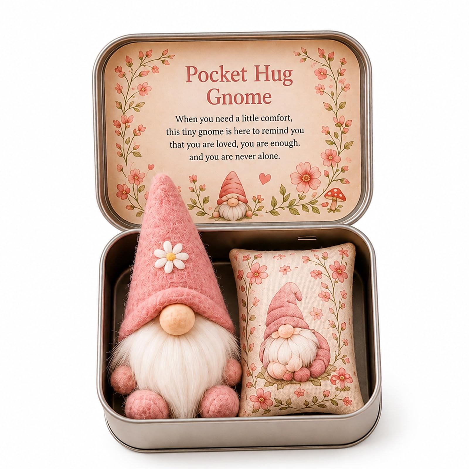 Pocket Hug Gnome Keepsake Gift Set in Tin Box，C