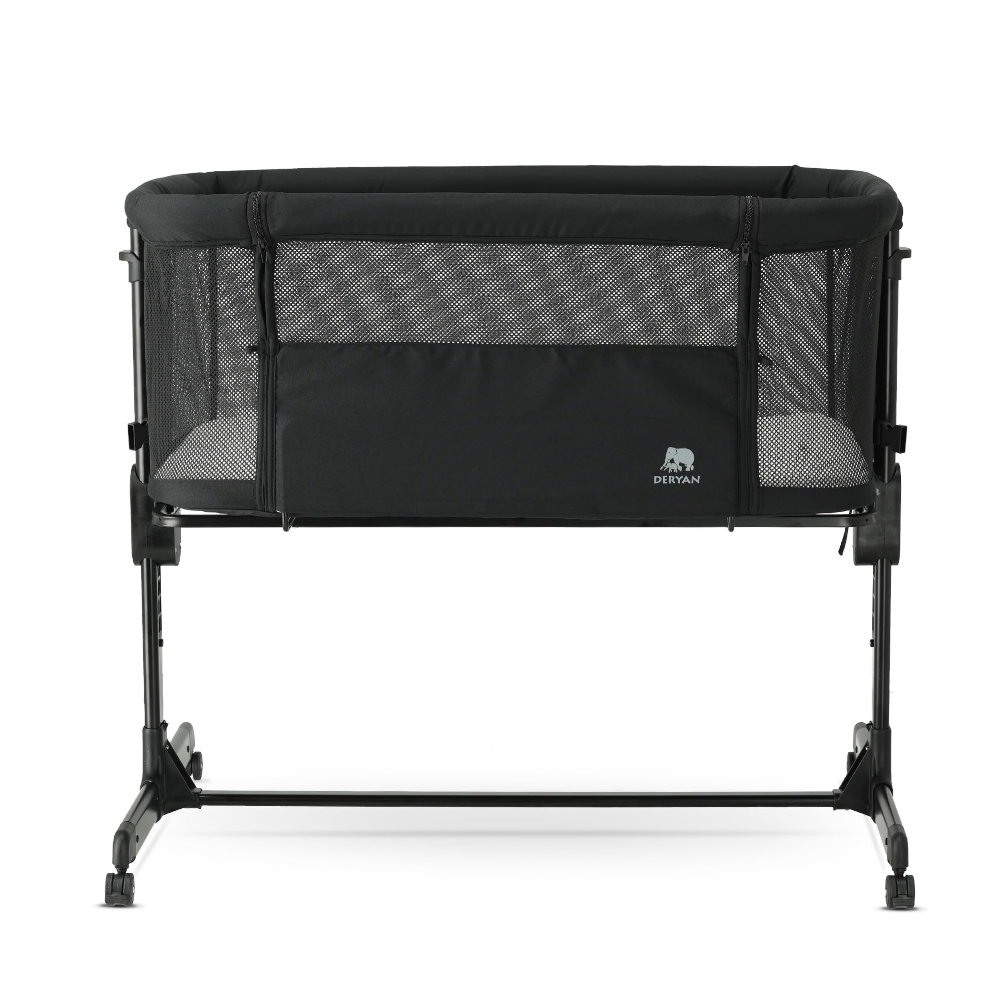 Deryan Łóżeczko dziecięce Snoozy 3 w 1 do 9 kg - Łóżko bujane, regulowane na różnych wysokościach i rozkładanie, 4 kółka z hamulcem, ergonomiczny materac, bezpieczeństwo i komfort dla dziecka, kolor