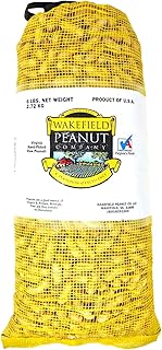 Wakefield Premium Virginia Peanuts in-Shell for Squirrels, Blue Jays & Wildlife - 6 LB Bag - Hand-Picked, Raw, Unsalted, High Protein Wild Bird & Animal Feed