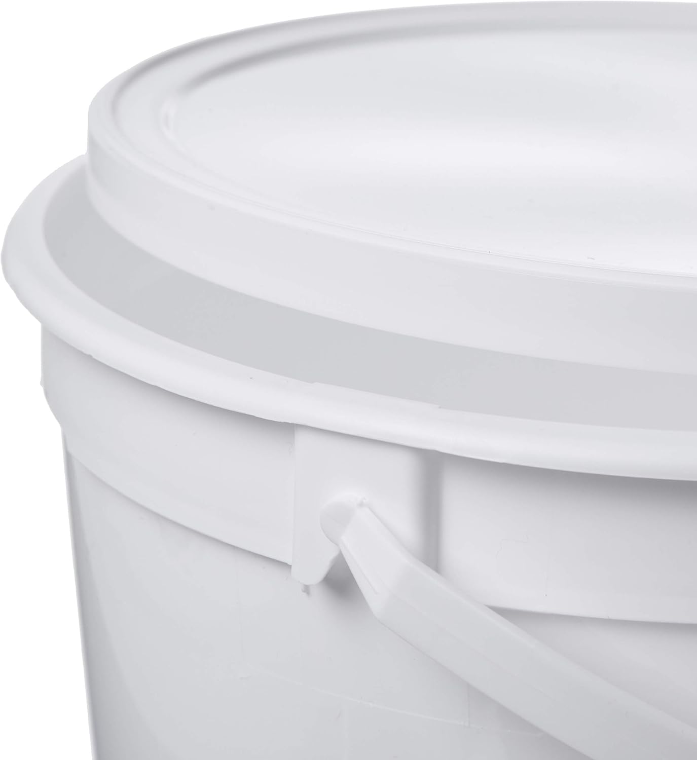 Consolidated Plastics 42586 Pail With Handle, HDPE, 5 quart, White, 10 Piece