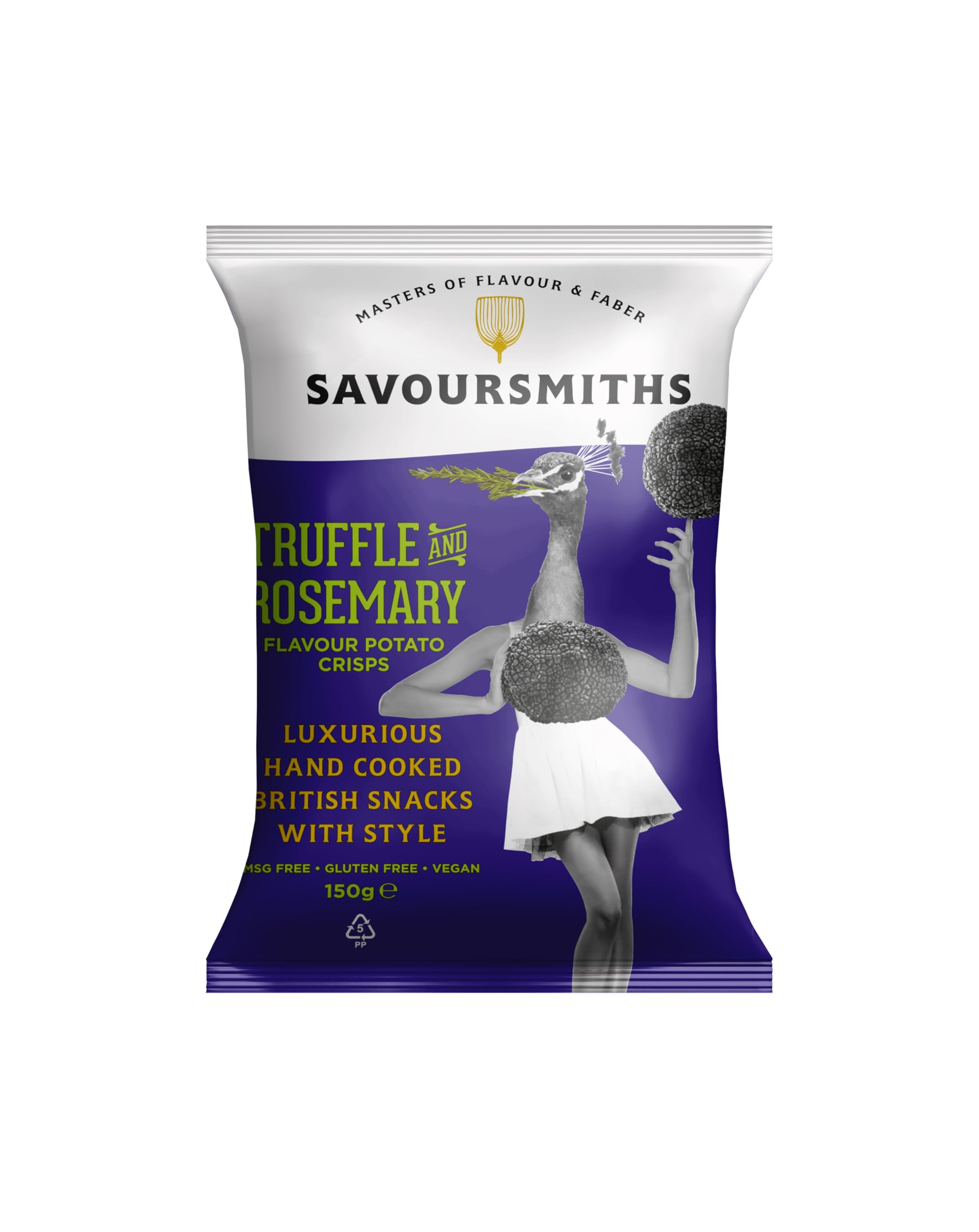 Savoursmiths Black/Golden Truffle & Rosemary Flavour Potato Crisps 150G
