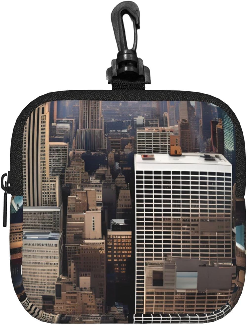 New York Fashion City Print Versatile Square Storage Bag Travel Organizer Pouch Toiletry Home Office Gift