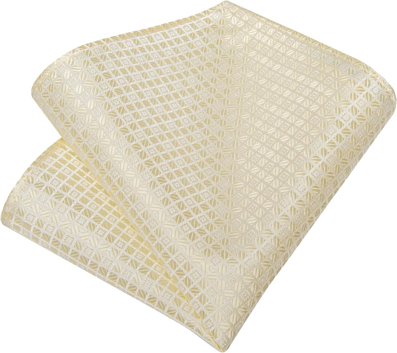 DiBanGu 男性用シルクネクタイ フォーマル 格子柄 チェック ネクタイ ポケット スクエア カフスボタン ネクタイセット ウェ