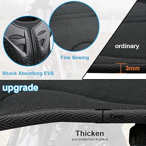 Vista 4 de StarknightMT Conjunto de armadura de motocicleta mejorada para niños, adolescentes, equipo de protección para ciclismo, patinaje, esquí, patinaje
