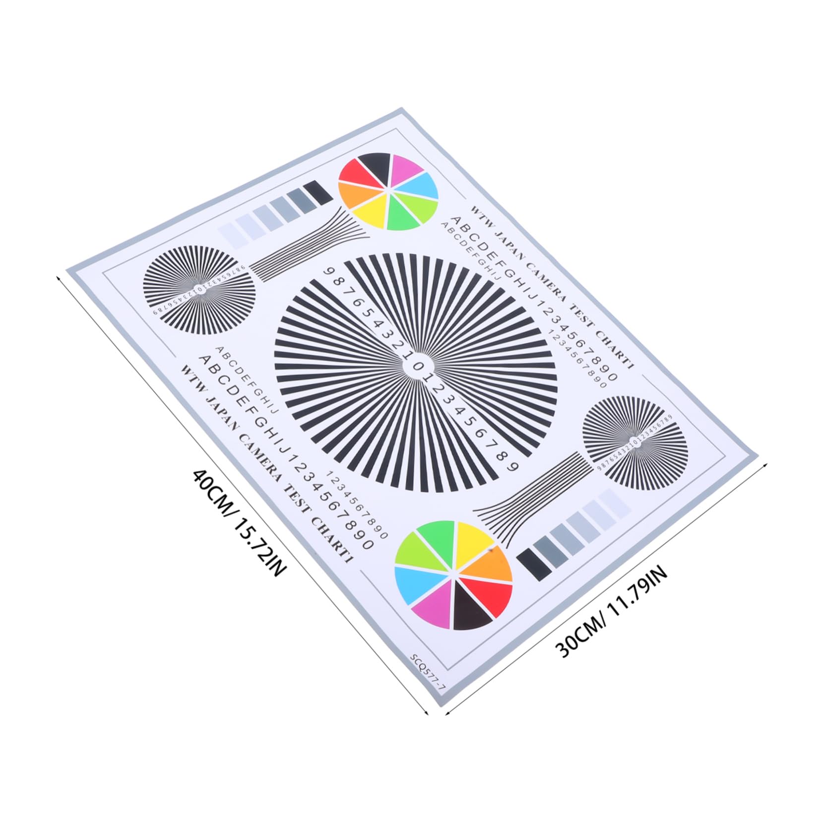 Tofficu Outil D'étalonnage Mise au Point CCTV pour Caméra Réseau Carte de Chromatographie en Papier Solide et Image Claire pour Usage Intérieur et Extérieur