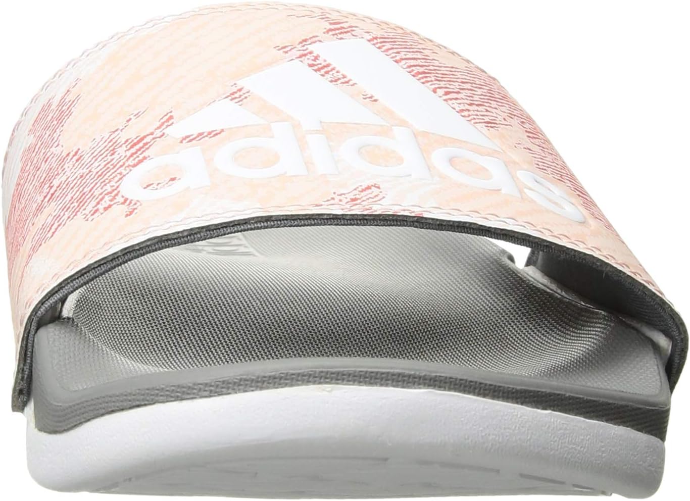 adidas Women's Adilette Comfort Slides, Dust Pink/White/Grey, 11