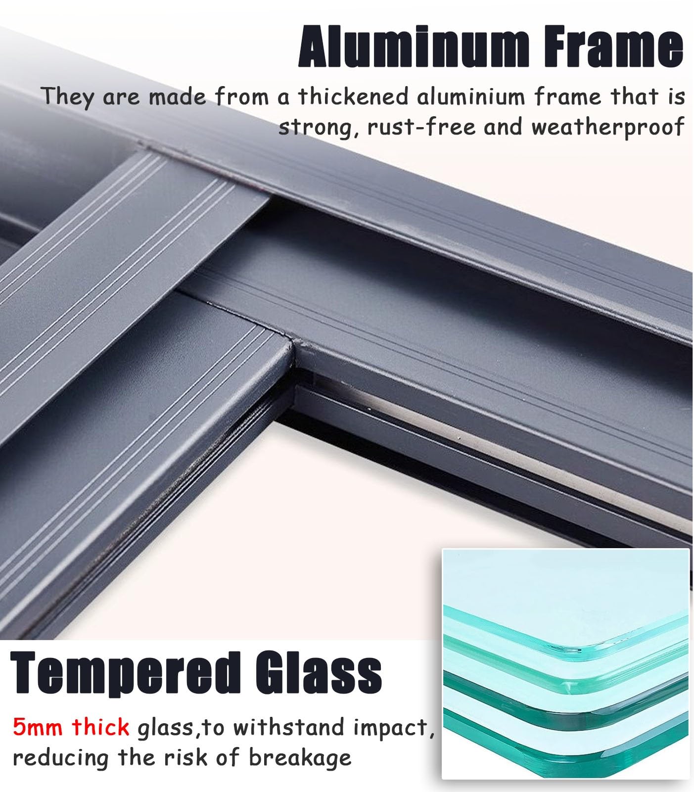 Trappe de service pliable en aluminium noir de qualité supérieure – 26x36in / 66 x 91 cm – Design coulissant ventilé pour camions de restauration – Idéal pour un service efficace et pratique
