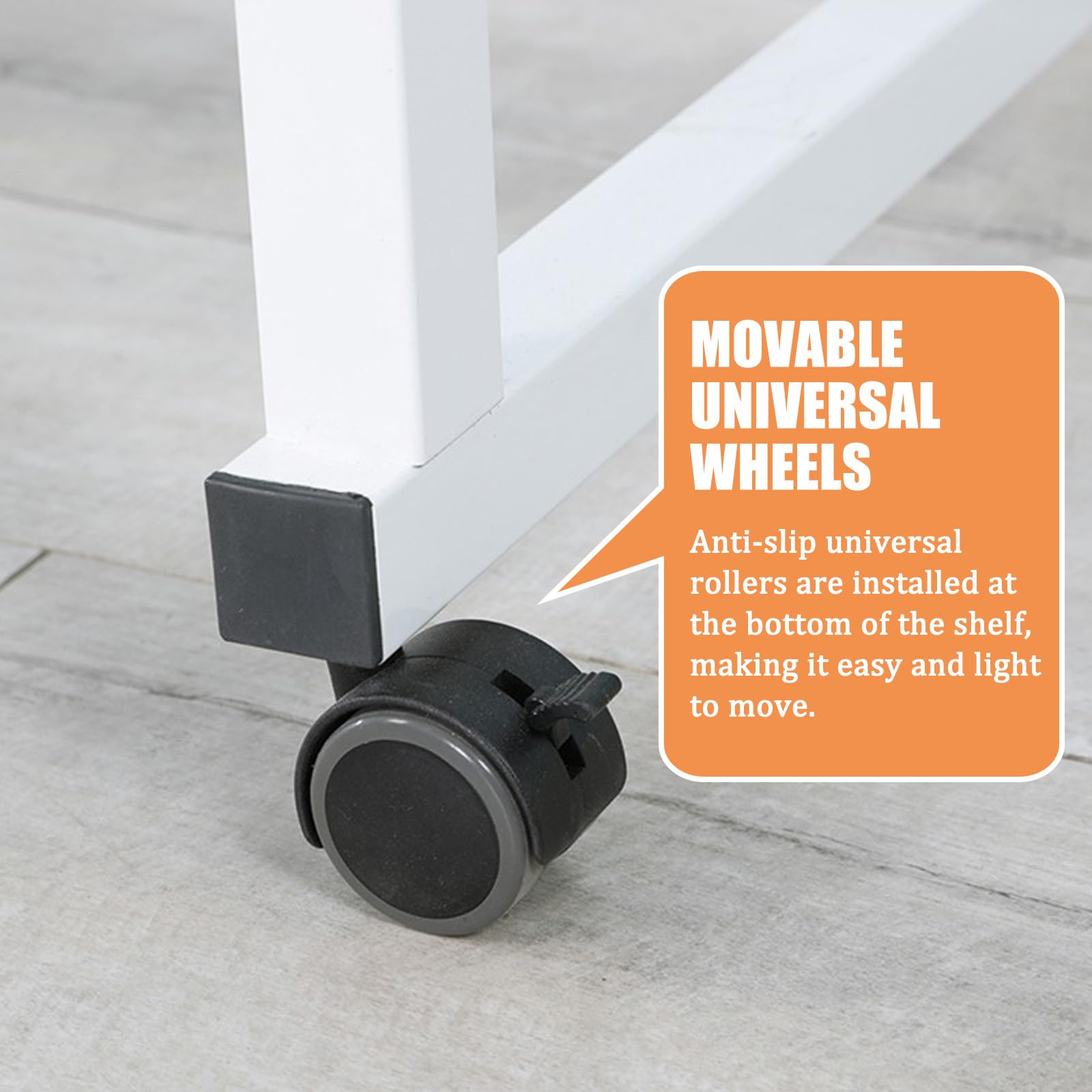 LINLIUA Scrivania servitore, tavolino da letto, tavolino servitore con ruote, scrivania mobile per computer Carrello per laptop, tavolino servitore regolabile in altezza, con ruote a 360°