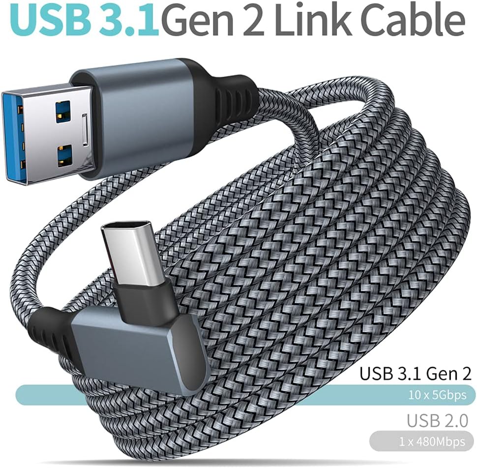 Cabo Idkska VR Link de carregamento rápido para Oculus Quest 2 transmiss?o de dados de alta velocidade 5 Gbps Data VR Headset USB C