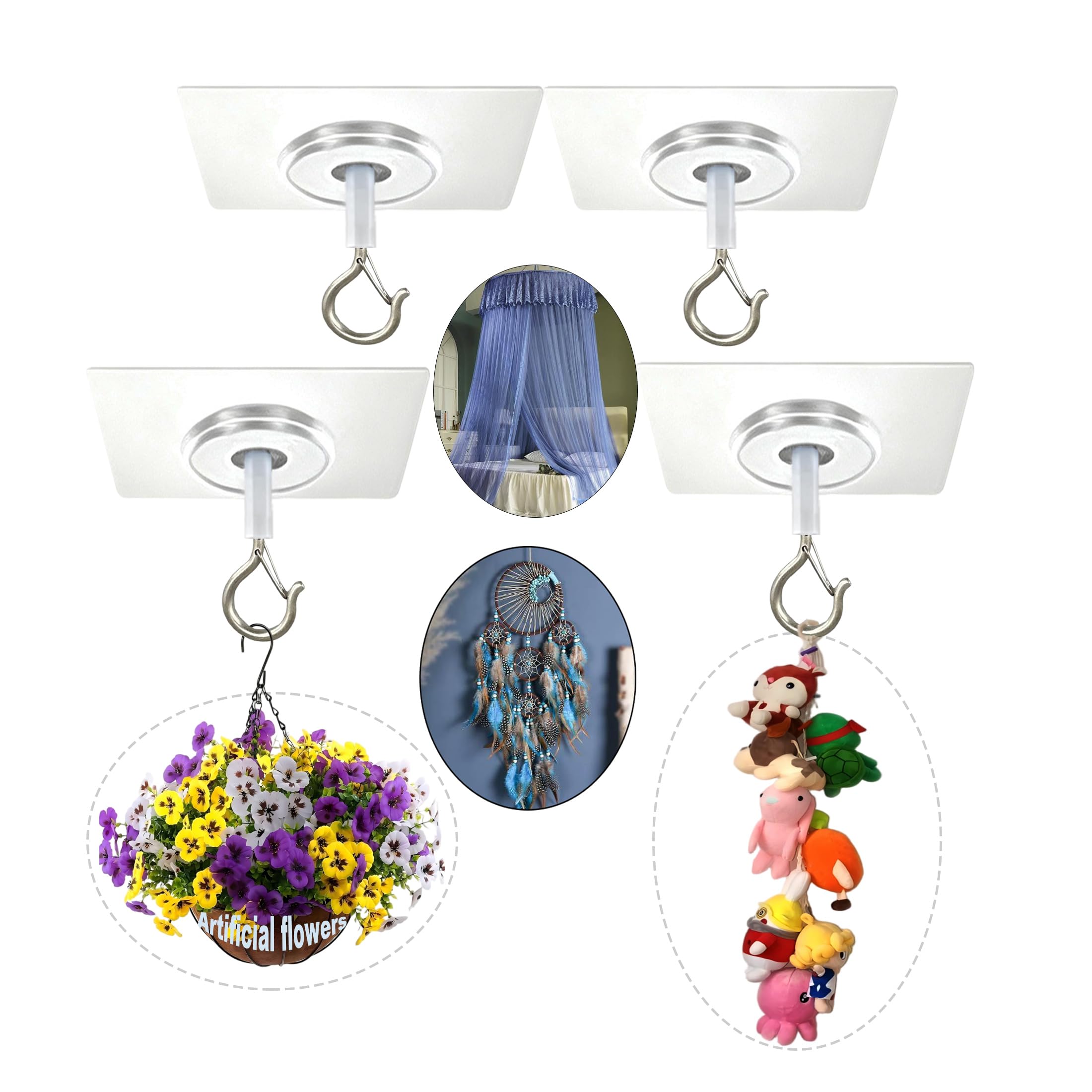 Damage-Free Ceiling Hooks - No Drill! -1