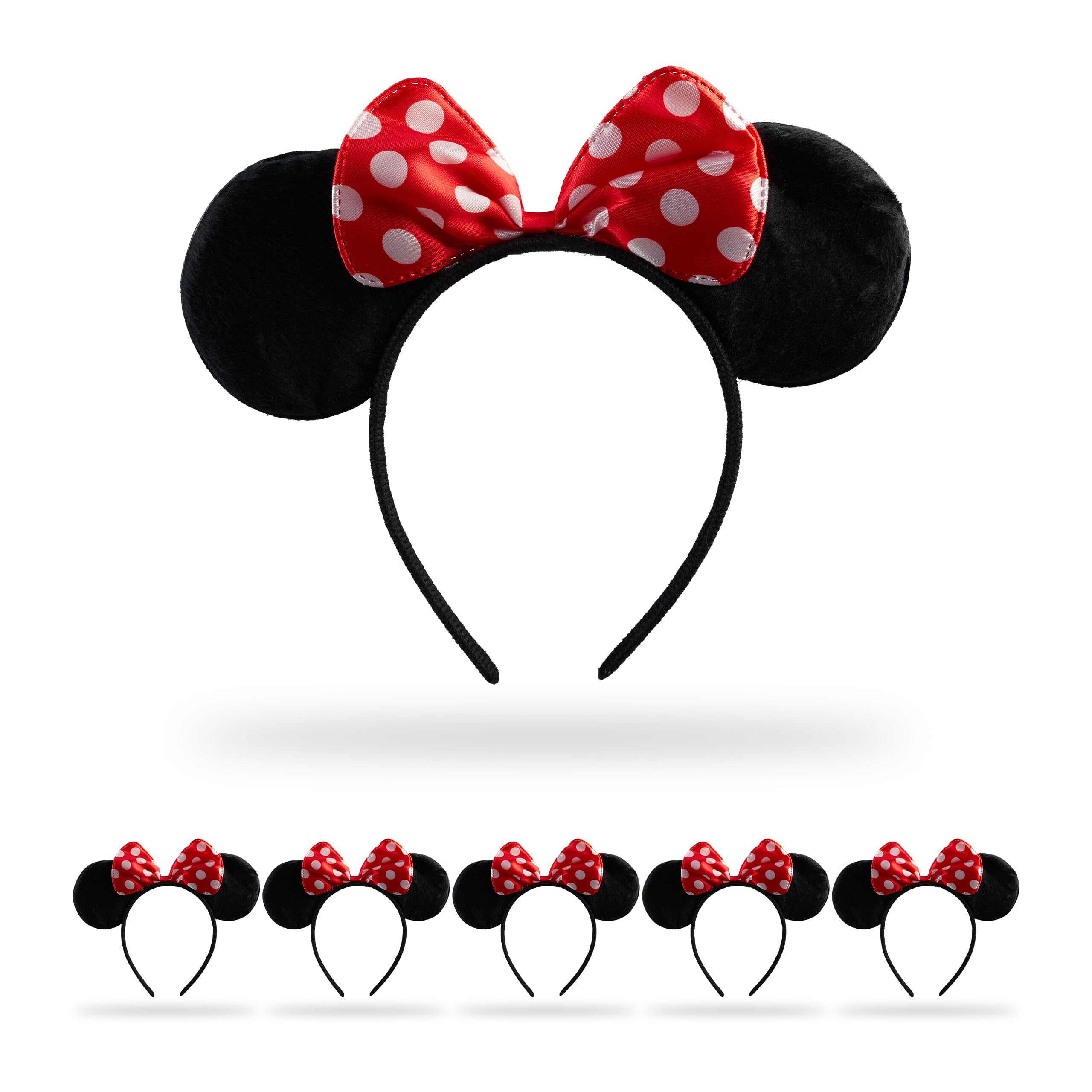 Oreilles Minnie lot de 6 serre-tête souris confortable qui ne serre pas la tête
