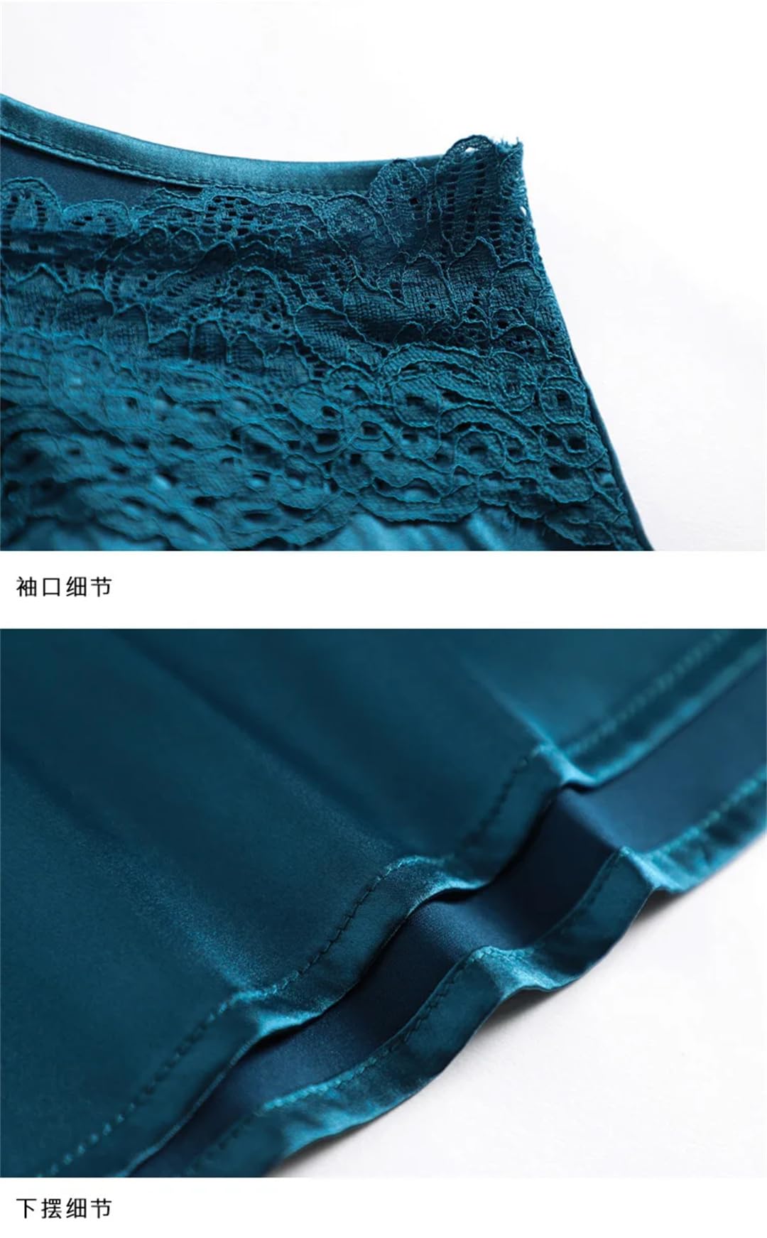 Top corto da donna in seta con pizzo impiombato